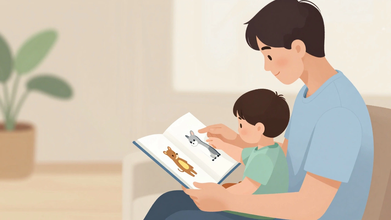 Чтение книги вместе с ребенком для развития языка